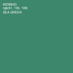 #3D886D - Sea Green Color Image