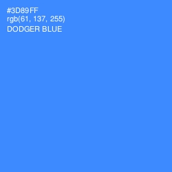 #3D89FF - Dodger Blue Color Image
