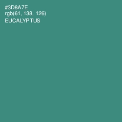 #3D8A7E - Eucalyptus Color Image