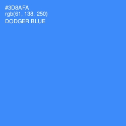 #3D8AFA - Dodger Blue Color Image