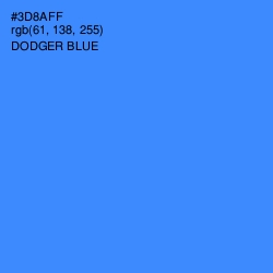 #3D8AFF - Dodger Blue Color Image