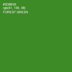 #3D8B26 - Forest Green Color Image