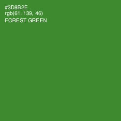 #3D8B2E - Forest Green Color Image