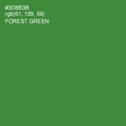 #3D8B3B - Forest Green Color Image