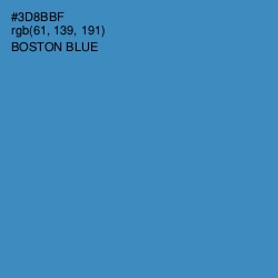 #3D8BBF - Boston Blue Color Image