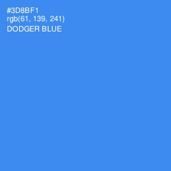 #3D8BF1 - Dodger Blue Color Image