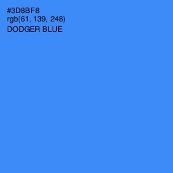 #3D8BF8 - Dodger Blue Color Image