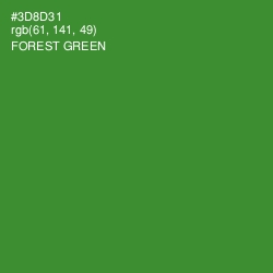 #3D8D31 - Forest Green Color Image