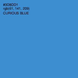 #3D8DD1 - Curious Blue Color Image