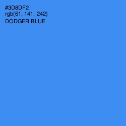 #3D8DF2 - Dodger Blue Color Image