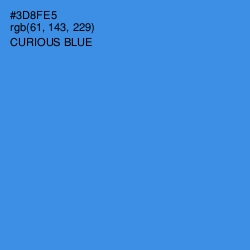 #3D8FE5 - Curious Blue Color Image