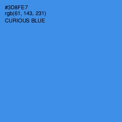 #3D8FE7 - Curious Blue Color Image