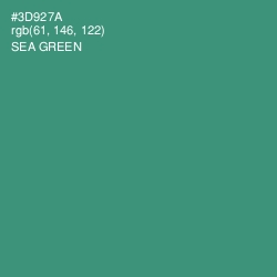 #3D927A - Sea Green Color Image