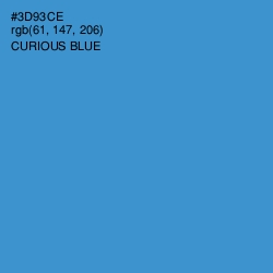 #3D93CE - Curious Blue Color Image