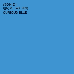 #3D94D1 - Curious Blue Color Image