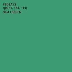 #3D9A72 - Sea Green Color Image