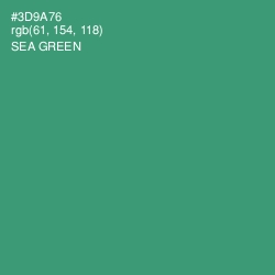 #3D9A76 - Sea Green Color Image