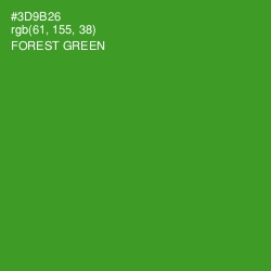 #3D9B26 - Forest Green Color Image
