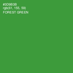 #3D9B3B - Forest Green Color Image