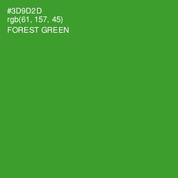 #3D9D2D - Forest Green Color Image