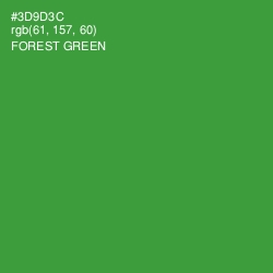 #3D9D3C - Forest Green Color Image