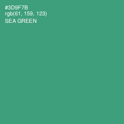 #3D9F7B - Sea Green Color Image