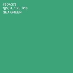 #3DA378 - Sea Green Color Image