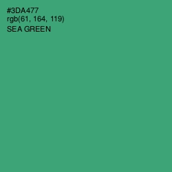 #3DA477 - Sea Green Color Image