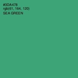 #3DA478 - Sea Green Color Image