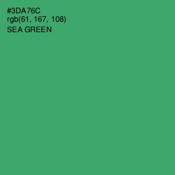 #3DA76C - Sea Green Color Image