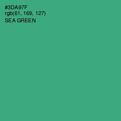 #3DA97F - Sea Green Color Image