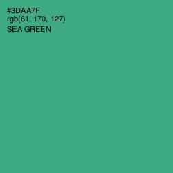 #3DAA7F - Sea Green Color Image