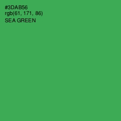 #3DAB56 - Sea Green Color Image