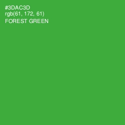 #3DAC3D - Forest Green Color Image