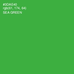 #3DAE40 - Sea Green Color Image