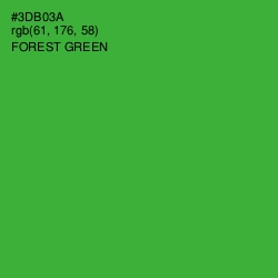 #3DB03A - Forest Green Color Image