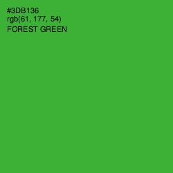 #3DB136 - Forest Green Color Image