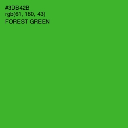 #3DB42B - Forest Green Color Image