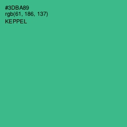 #3DBA89 - Keppel Color Image