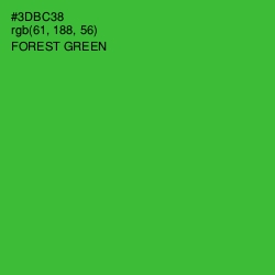 #3DBC38 - Forest Green Color Image