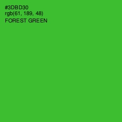 #3DBD30 - Forest Green Color Image