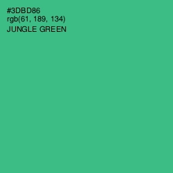 #3DBD86 - Jungle Green Color Image