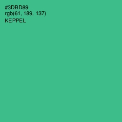 #3DBD89 - Keppel Color Image