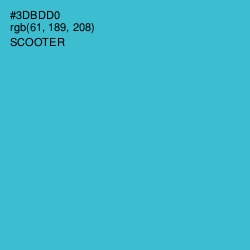 #3DBDD0 - Scooter Color Image