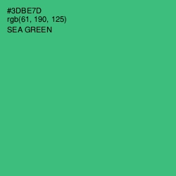#3DBE7D - Sea Green Color Image