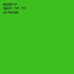 #3DBF1F - La Palma Color Image