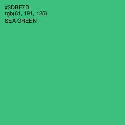 #3DBF7D - Sea Green Color Image