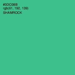 #3DC08B - Shamrock Color Image