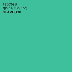 #3DC09B - Shamrock Color Image