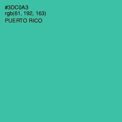 #3DC0A3 - Puerto Rico Color Image